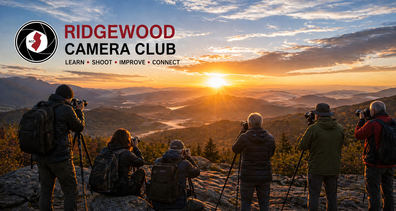 Ridgewood Camera Club photographers photographing a mountain sunrise